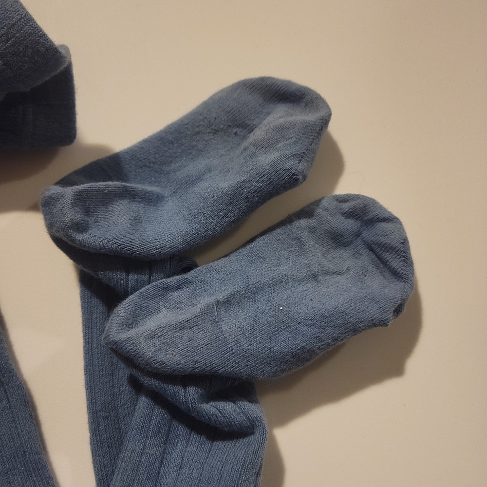 Condor Ribbed Tights In French Blue, Size 2 - Picture 3 of 5